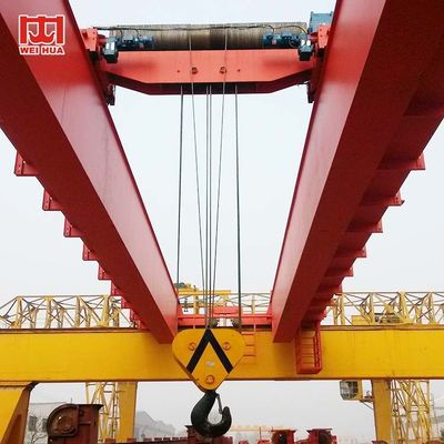 Model QD Elektryczny wciągnik Dwudźwigarowy suwnica pomostowa 50 / 10Ton 6-30m Podnoszenie