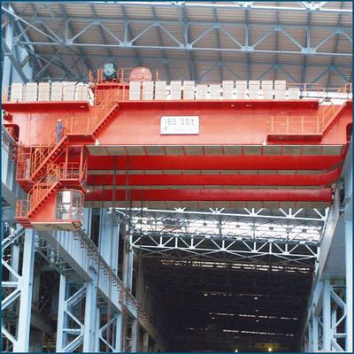 Saftey Electric Double Girder Overhead Casting Crane 100 Ton 150 Ton For Iron Works