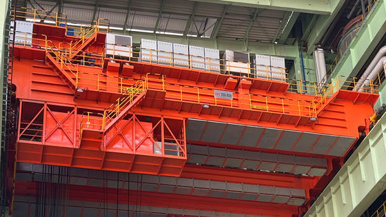 Metalurgiczny podwójny dźwigar mostowy 160 ton Rozpiętość 18m Wysokość podnoszenia 32m