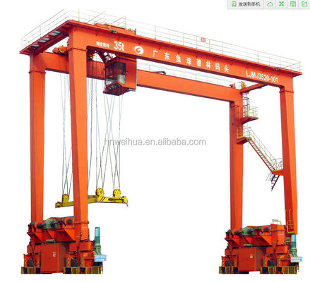 Quayside Uruchamianie Portu Kontenerowego Żuraw Użyj Mobilnego RTG 50 Ton