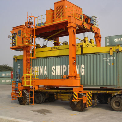 Kołowy kontenerowy dźwig do opon gumowych RTG Model 30 ton z podwójną belką