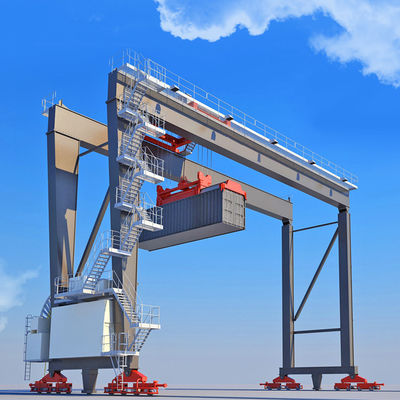 Suwnica bramowa do podnoszenia kontenerów gumowych RTG 22m 30m 35t